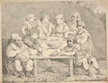 Peasants Table Fruit GB Cartoon Vintage Retro Advert Poster