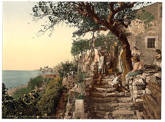 Peasants near Trieste Istria Vintage A4 Photo Print