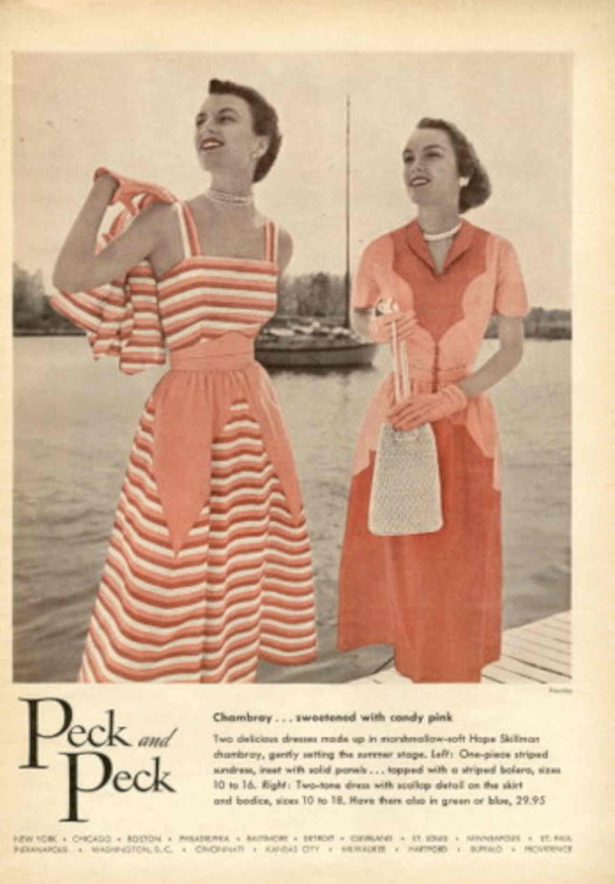 Peck Summer 1940s Vintage Retro Advert Poster