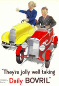 Pedal Car Bovril 1930s Vintage Retro Advert Poster