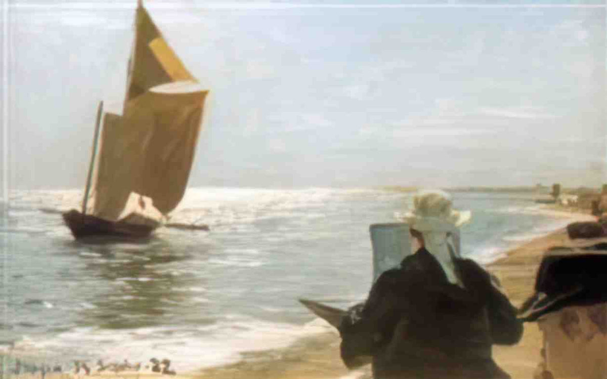 Peder Severin Kroyer artists on the beach 1882 Art A4 Photo Print
