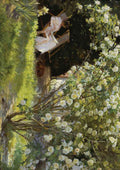 Peder Severin Kroyer marie in the garden the roses CROP A4 Photo Print