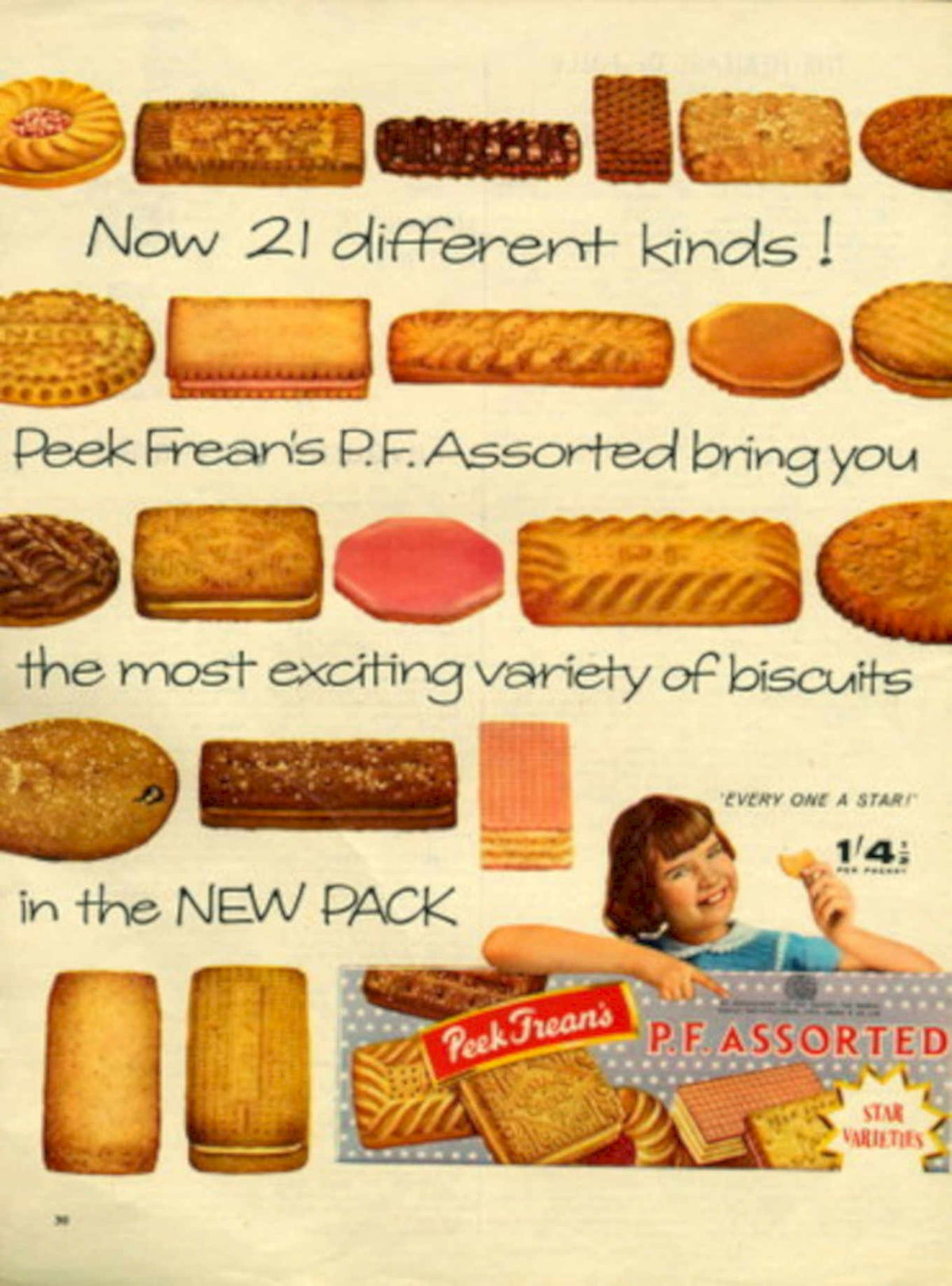 Peek Frean Biscuits 1960s Vintage Retro Advert