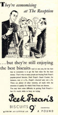 Peek Freans Reception 1940s Vintage Retro Advert Poster