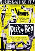 Peekaboo Venus Burlesky 1950s Vintage Retro Advert Poster