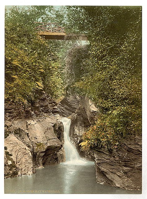 Peel Glen May Waterfall Isle of Man Vintage A4 Photo Print