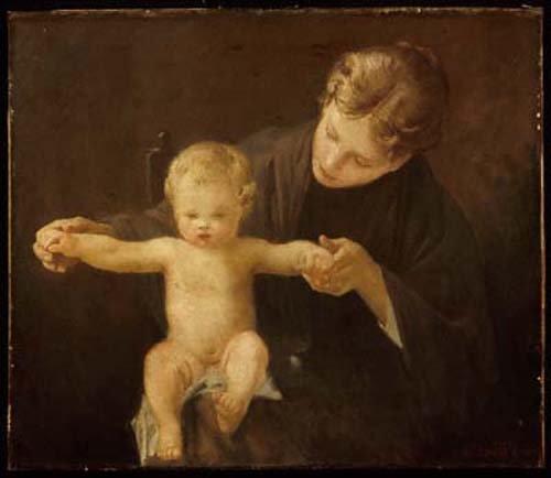 Peel Paul Mother and Child 1888 A4 Photo Print