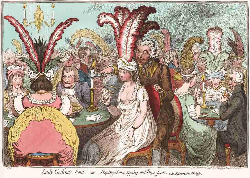 Peeping Tom 1796 Cartoon Joke 001 Vintage A4 Photo Print
