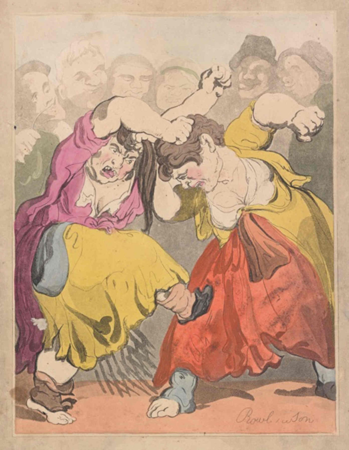 Peerages Battle Rowl GB Cartoon Vintage Retro Advert Poster