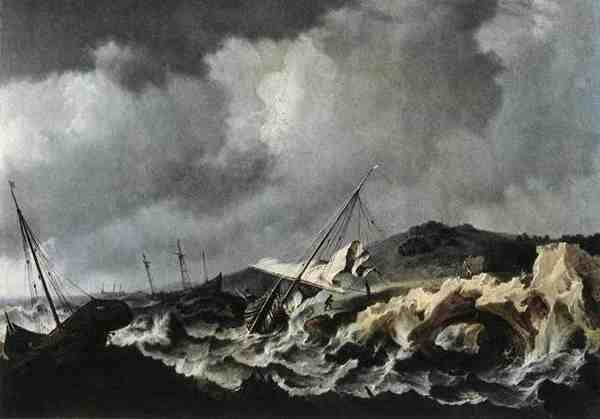 Peeters Bonaventura The Elder Shipwreck A4 Photo Print
