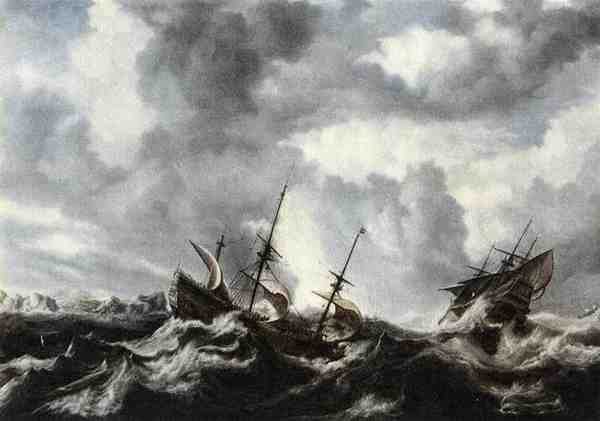 Peeters Bonaventura The Elder Storm On The Sea A4 Photo Print