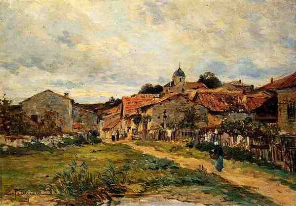 Peitjean Edmond The Village Road A4 Photo Print