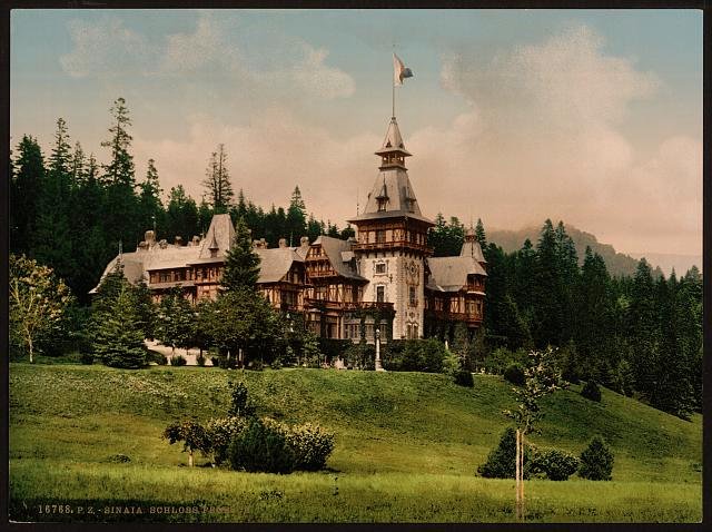 Pelesch Castle Sinaia Vintage A4 Photo Print