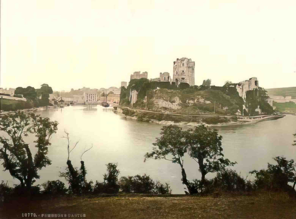 Pembrokeshire Pembroke Castle Vintage A4 Photo Print