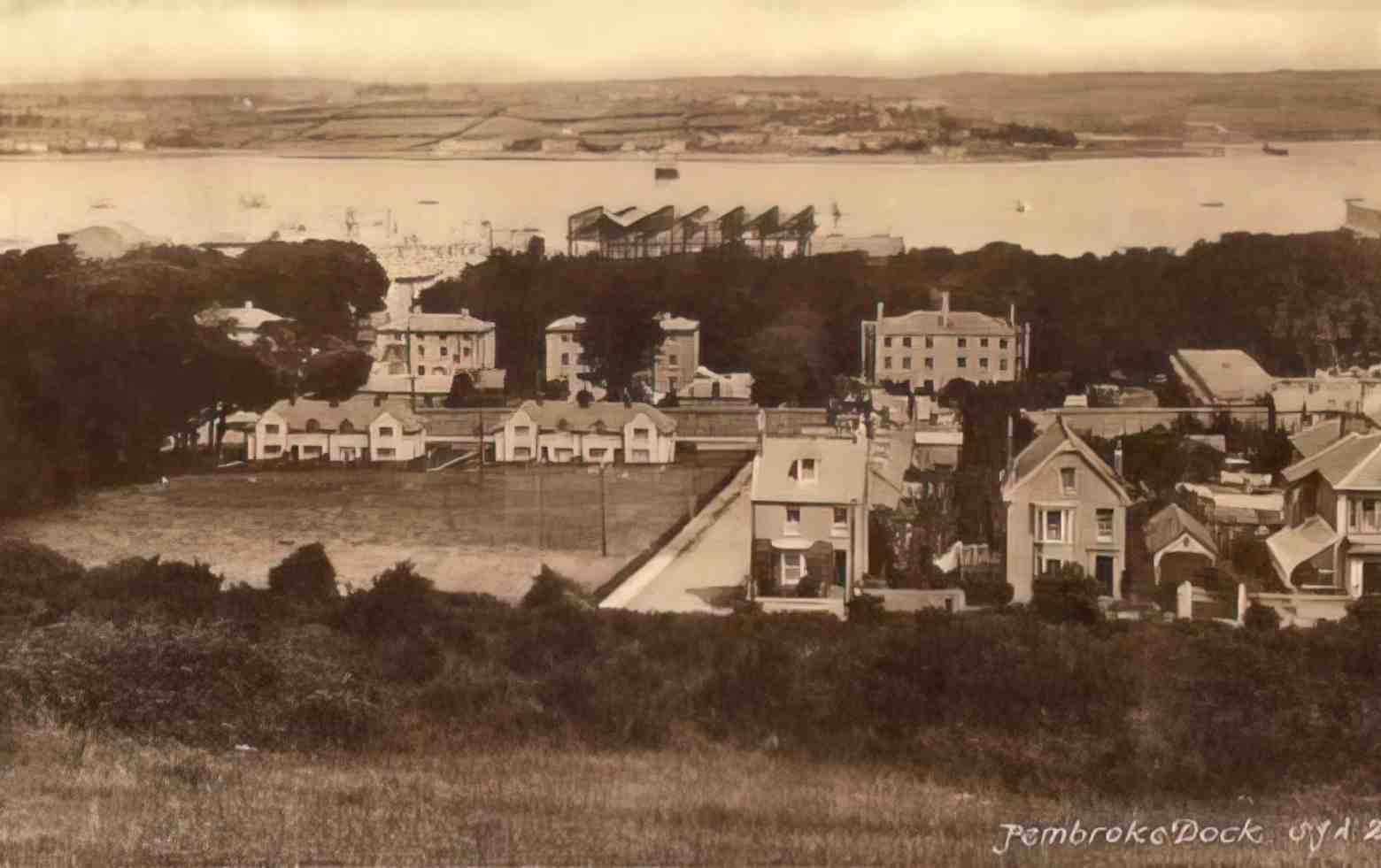 Pembrokeshire Pembroke Dock 1940's Vintage A4 Photo Print