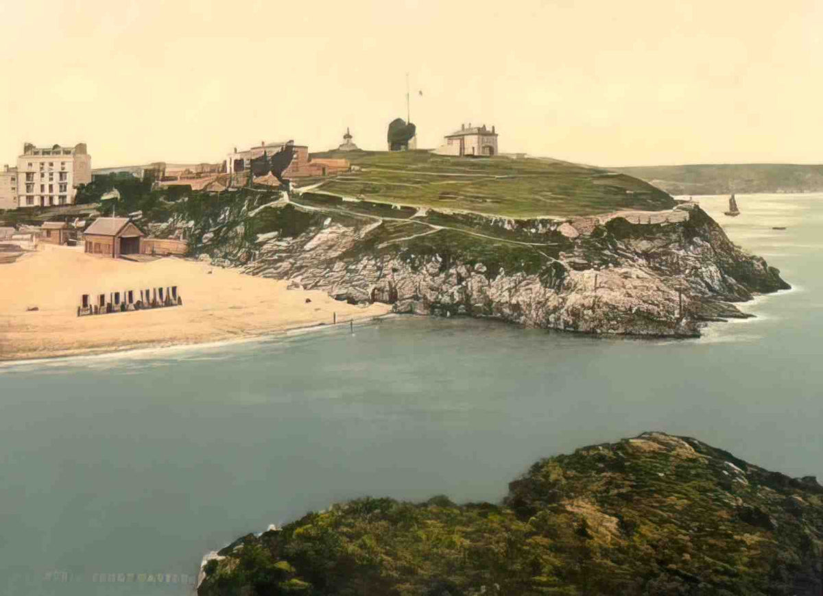 Pembrokeshire Tenby Castle Vintage A4 Photo Print