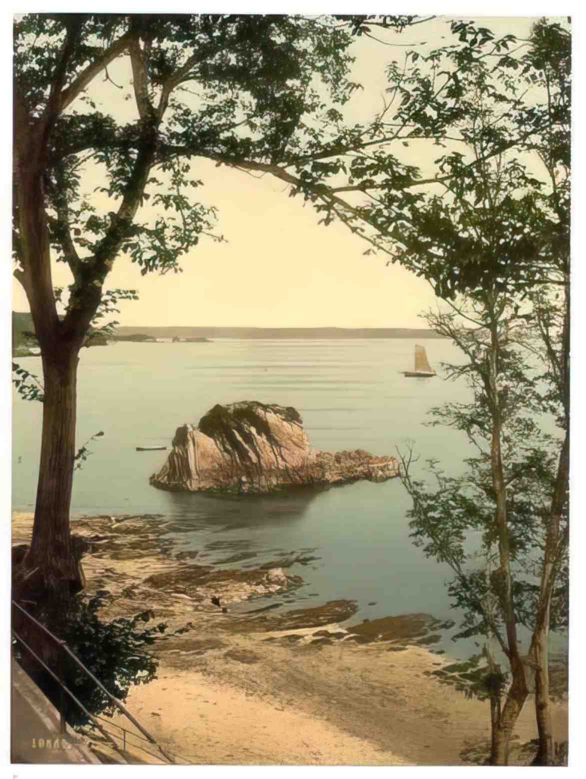 Pembrokeshire Tenby View Vintage A4 Photo Print