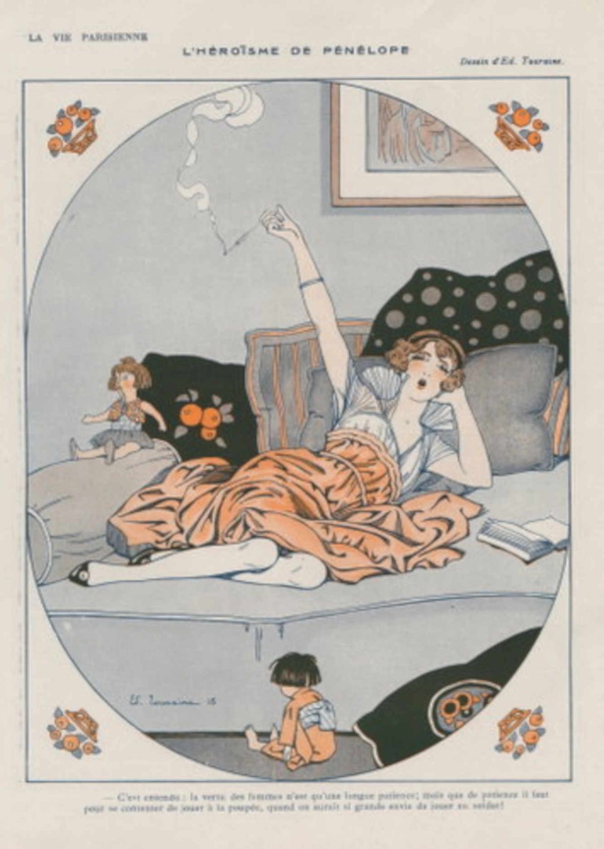 Penelope Sofa Life La Vie Parisienne Vintage Retro Advert