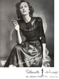 Penelope Ward Silhouette 1940s Vintage Retro Advert Poster