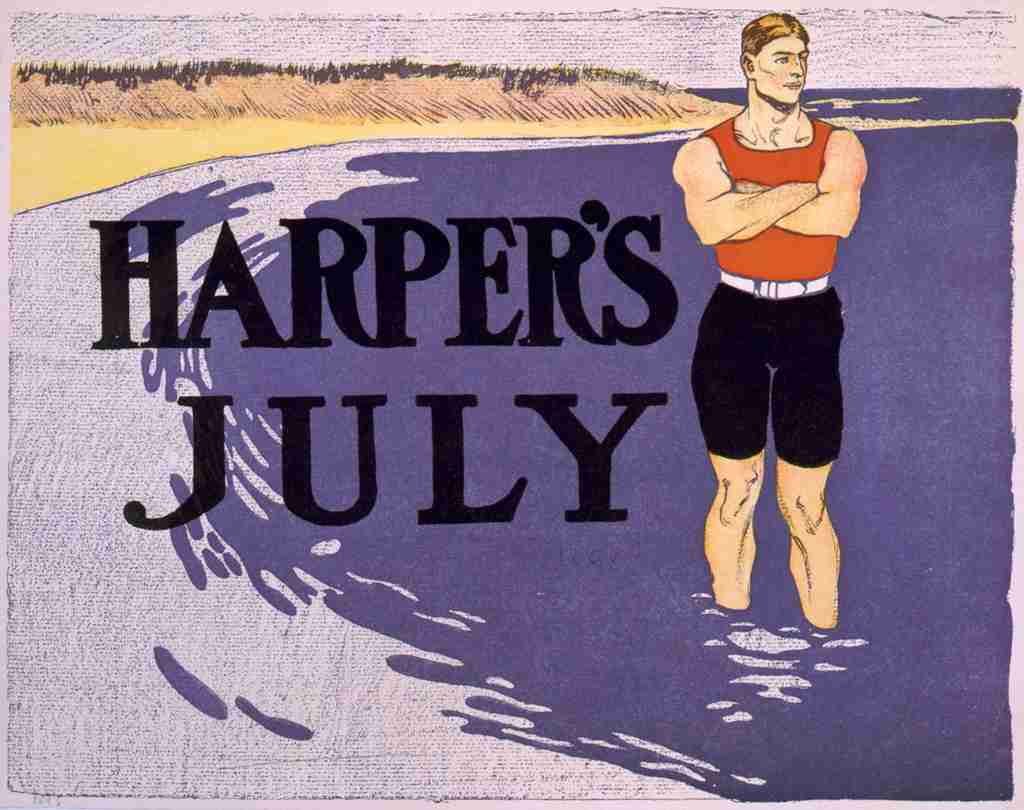 Penfield Edward 1886 1925 Harpers July 1898 A4 Photo Print