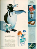 Penguin Kool Cigarettes 1930s Vintage Retro Advert Poster