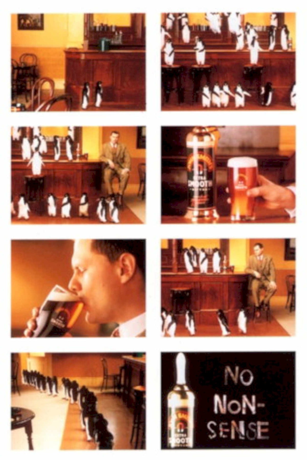Penguins Beer No 1990s Vintage Retro Advert