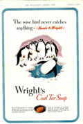 Penguins Snow Wrights 1940s Vintage Retro Advert Poster