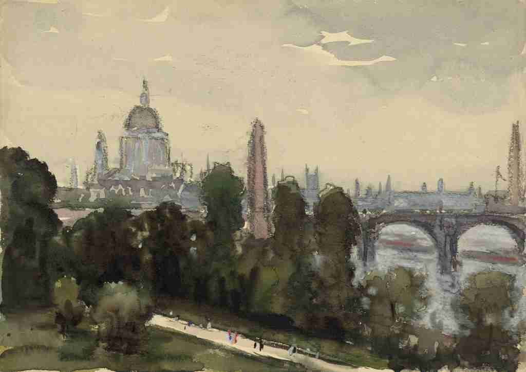 Pennell Joseph 1857 1926 St Pauls from my window A4 Photo Print