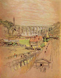 Pennell Joseph 1857 1926 The New New York 1909 High Bridge Harlem River A4 Photo Print
