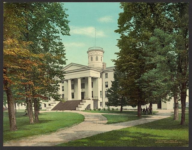 Pennsylvania College Gettysburg Vintage A4 Photo Print