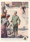 Penny Farthing Cycling 1930s Vintage Retro Advert Poster