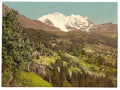 Pension Lauerner and Jungfrau Bernese Oberland Vintage A4 Photo Print