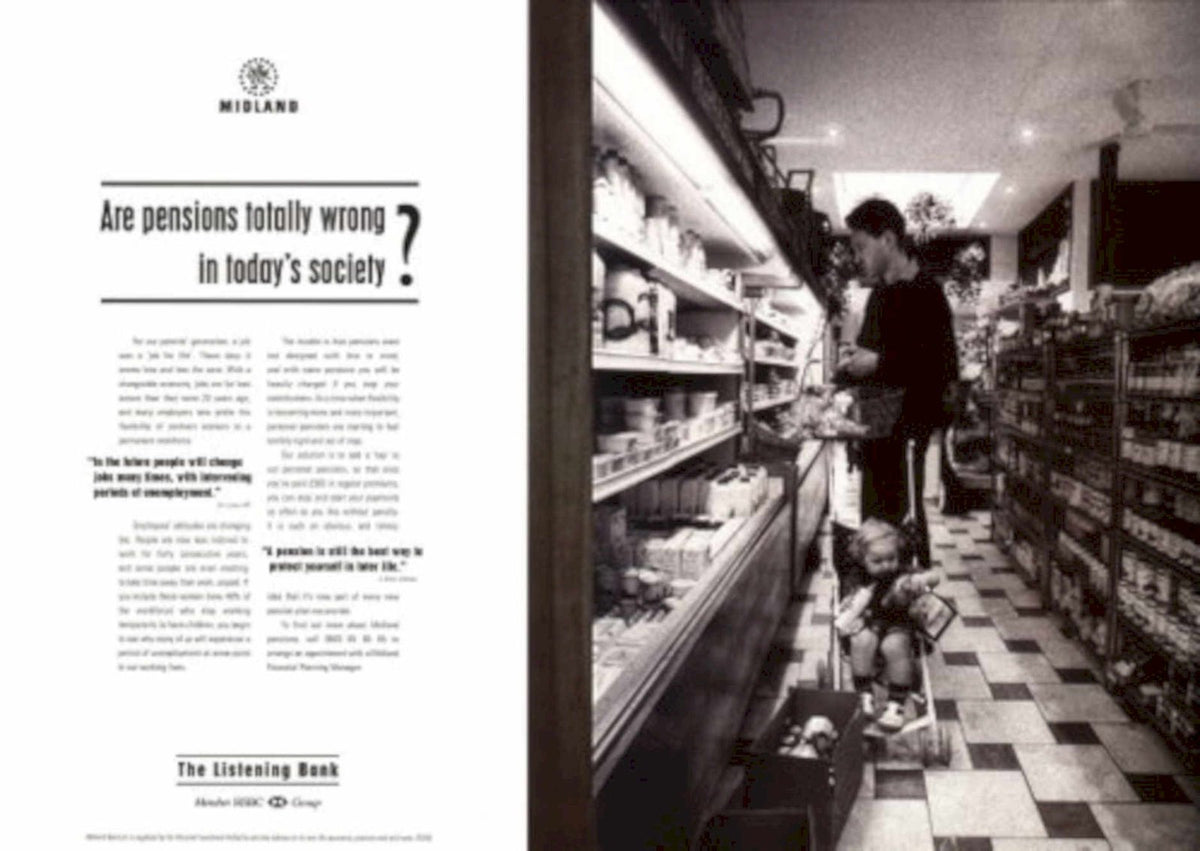 Pensions Grocery Retail 1990s Vintage Retro Advert