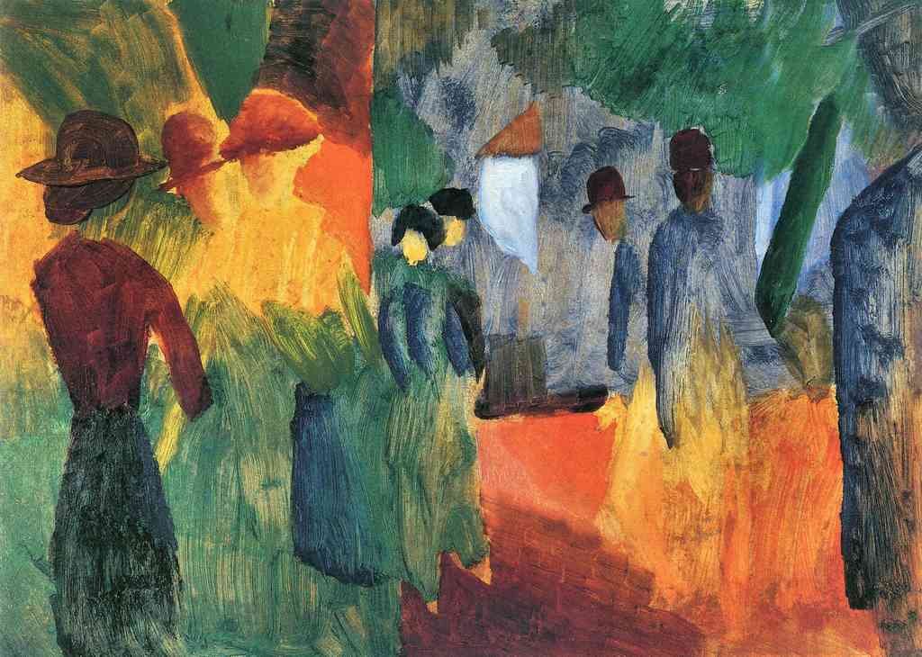 People In The Park August Macke Expressionism A4 Photo Print