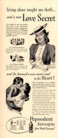 Peposdant Couple Love 1940s Vintage Retro Advert Poster