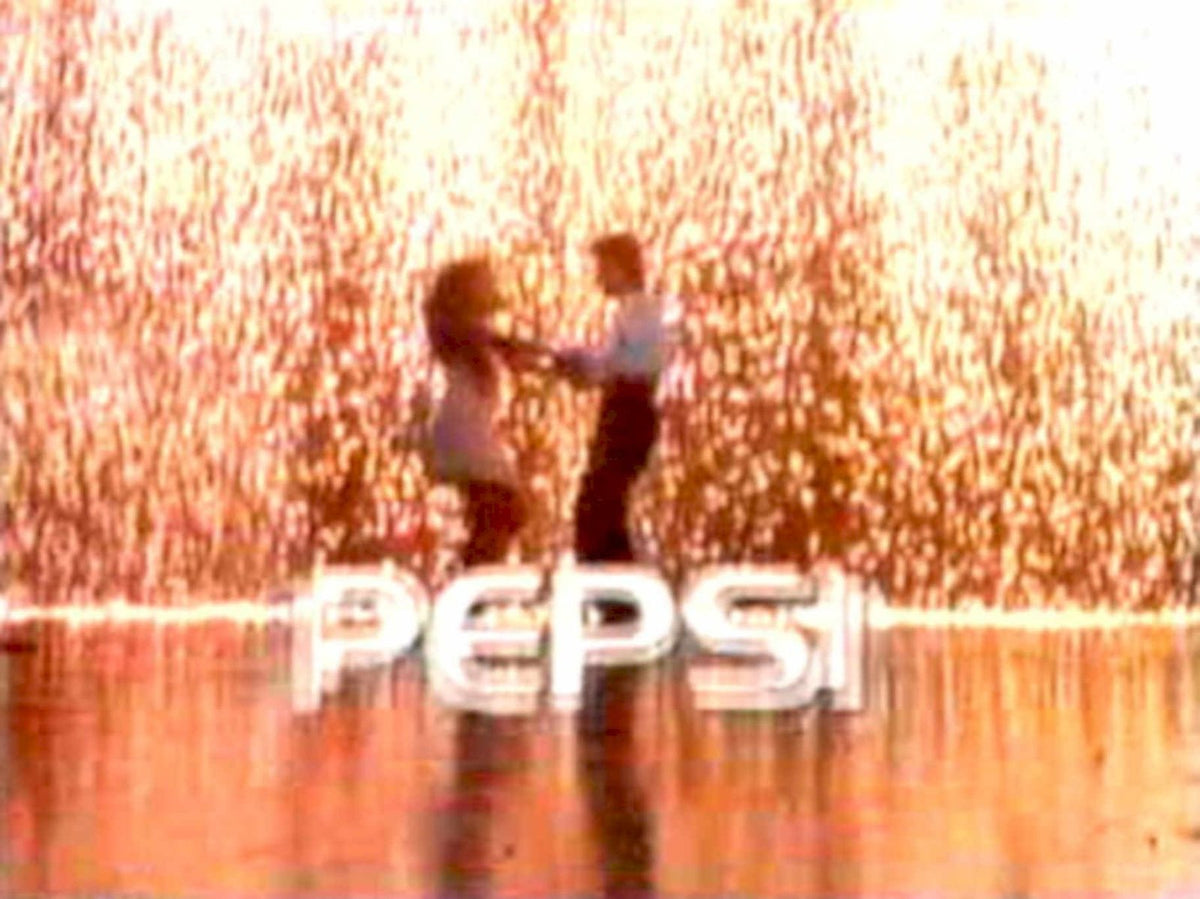 Pepsi Dancing Silhouette 1980s Vintage Retro Advert