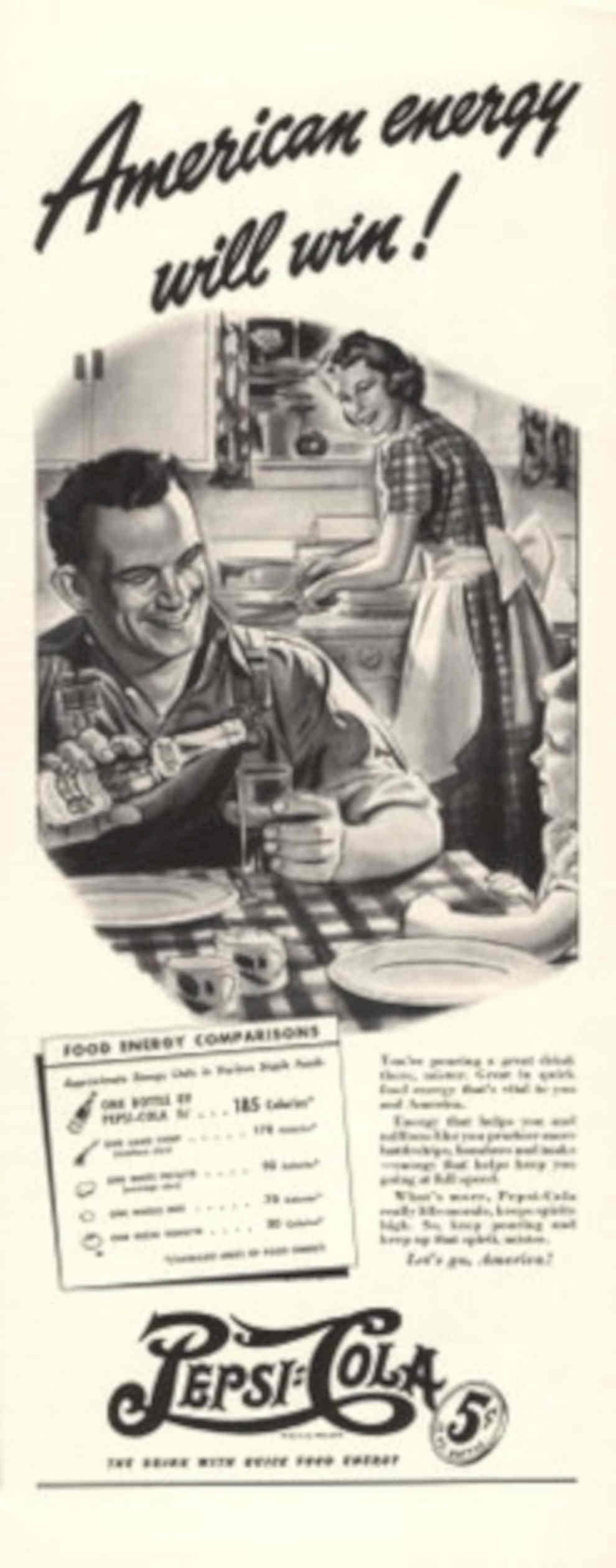 Pepsi Kitchen 1950s 1940s Vintage Retro Advert Poster