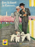 Pepsi Poodles Washington 1950s Vintage Retro Advert Poster