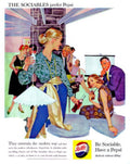 Pepsi Social Gathering 1950s Vintage Retro Advert Poster