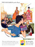Pepsi Social Party 1950s Vintage Retro Advert Poster