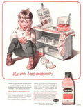 Pepto Bismal Drink 1940s Vintage Retro Advert Poster