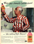 Pepto Pajamas Bathroom 1950s Vintage Retro Advert Poster