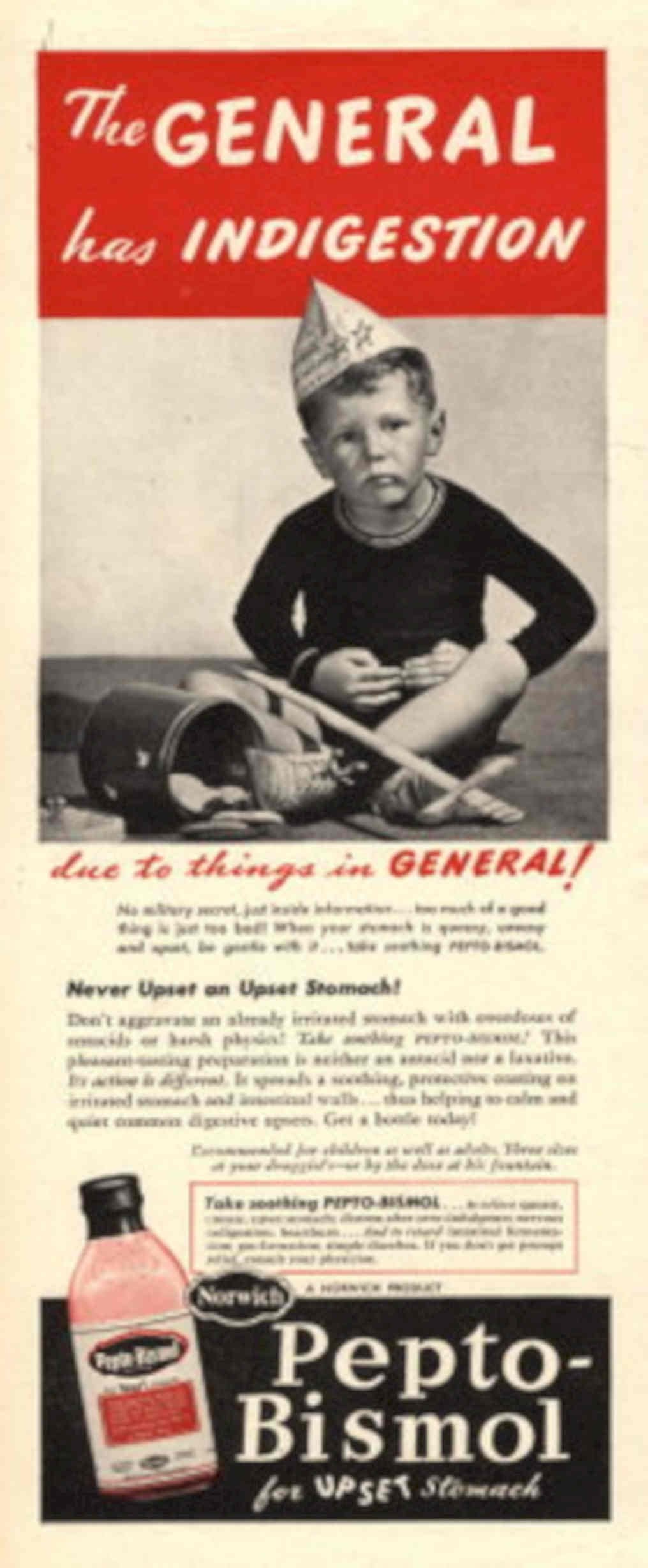 Pepto Wagon Boy 1940s Vintage Retro Advert Poster