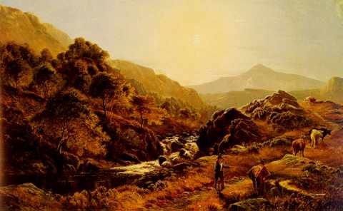 Percy Sidney Richard Figures On Path By Rocky Stream A4 Photo Print