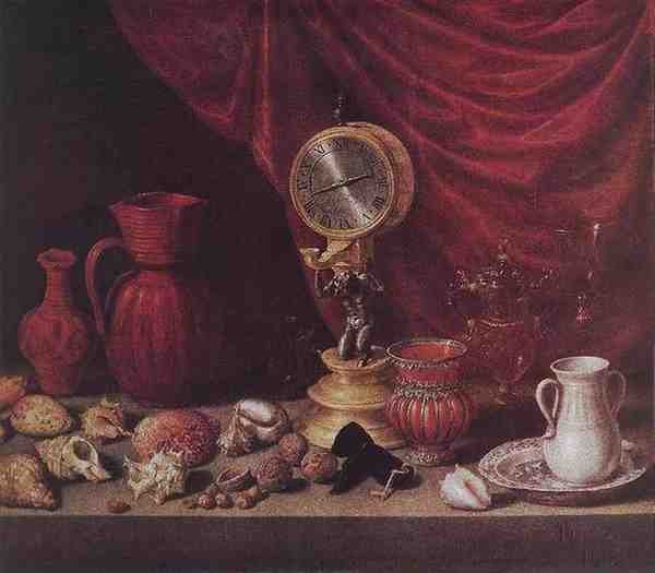 Pereda Antonio De Still Life With A Pendulum A4 Photo Print
