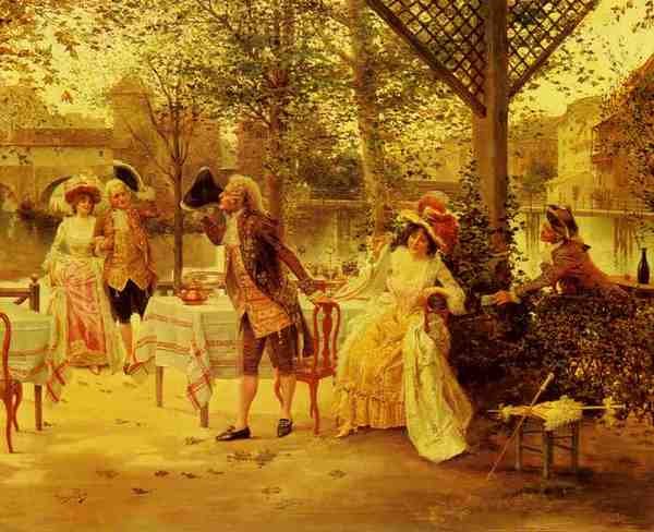 Perez Alonso A Cafe By The River A4 Photo Print