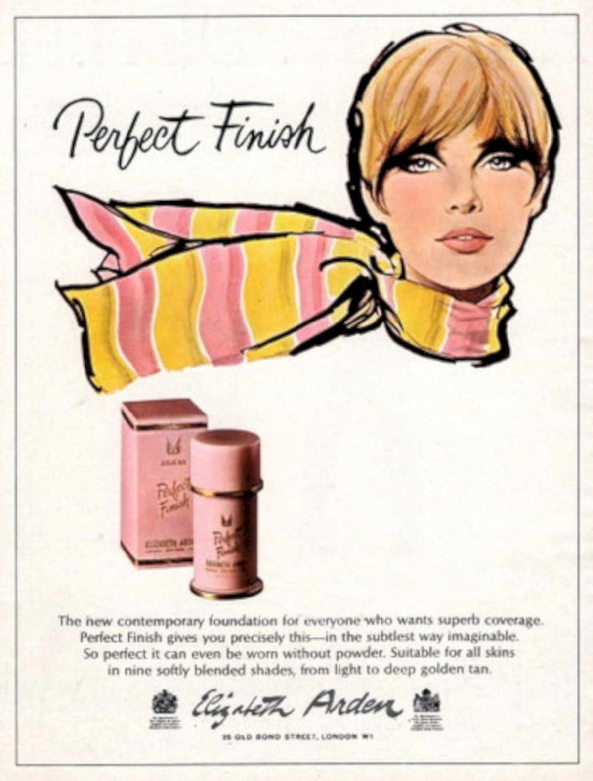 Perfect Finish Foundation 1960s Vintage Retro Advert