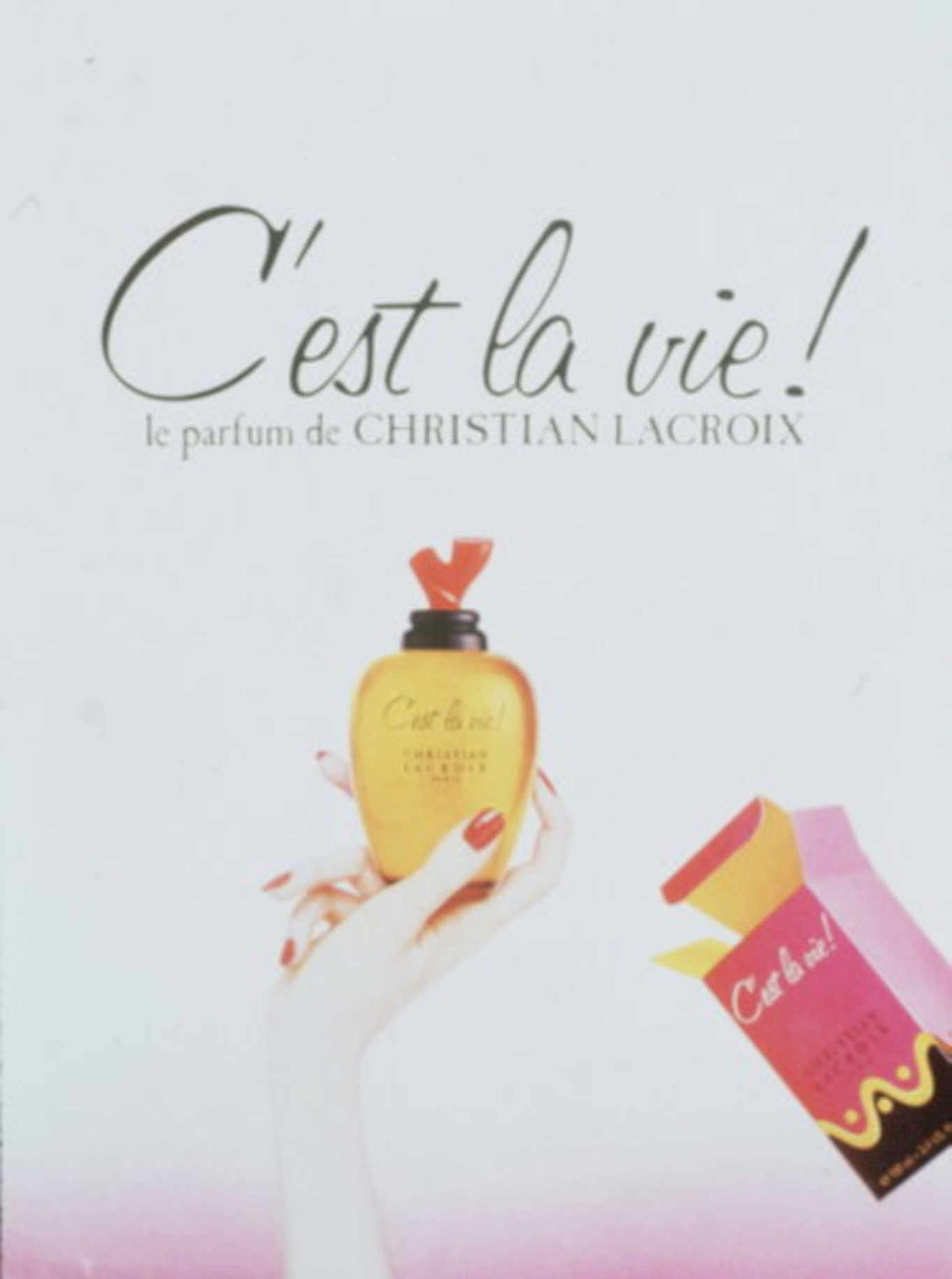 Perfume Bottle Lacroix 1990s Vintage Retro Advert