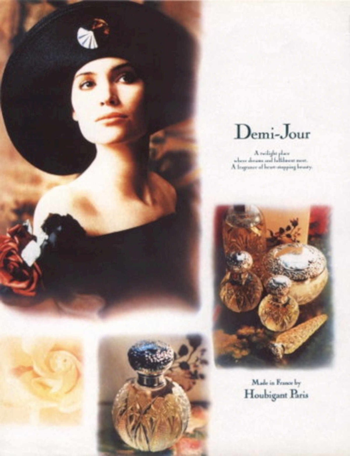 Perfume Bottles Houbigant 1990s Vintage Retro Advert