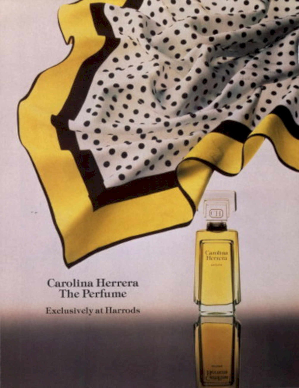 Perfume Scarf Herrera 1980s Vintage Retro Advert